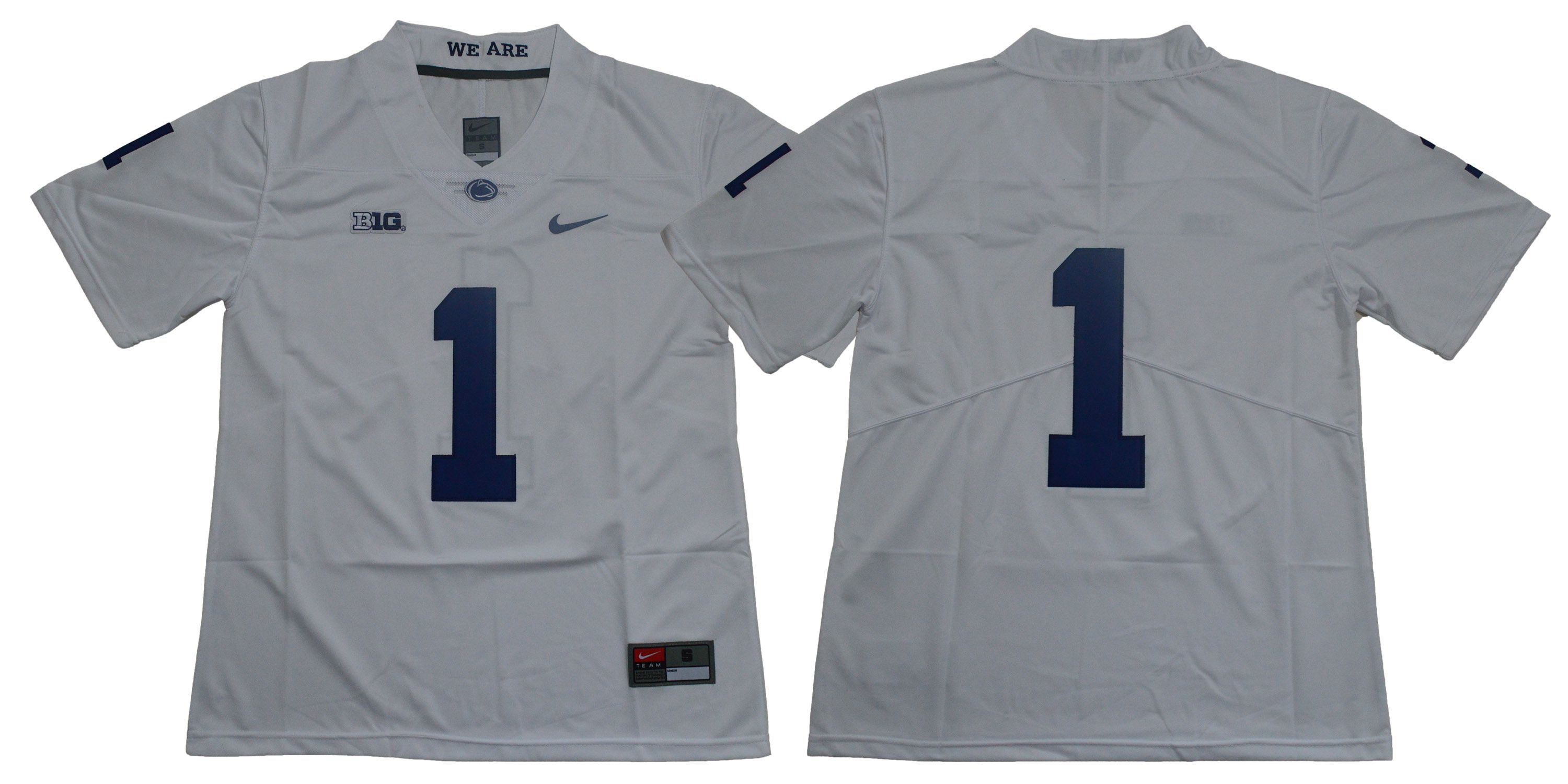 Men Penn State Nittany Lions 1 Joe Paterno White Nike NCAA Jerseye